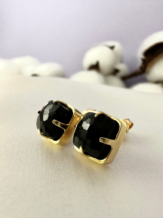Earrings with Black Onyx stone